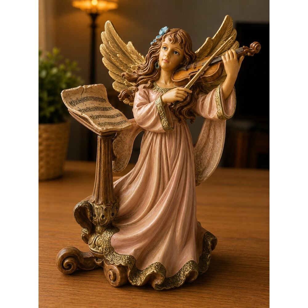 angel figurine,Fontanini vintage piece made in Italy,intricate hand-painted